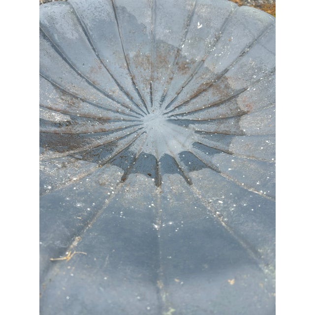 Traditional Iron & Aluminum Outdoor Bird Bath Sculpture For Sale - Image 3 of 11