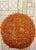 Glass Vintage Orange Glass Beaded Large Round Orb Globe Chandelier Pendent Light Fixtures- A Pair For Sale - Image 7 of 13