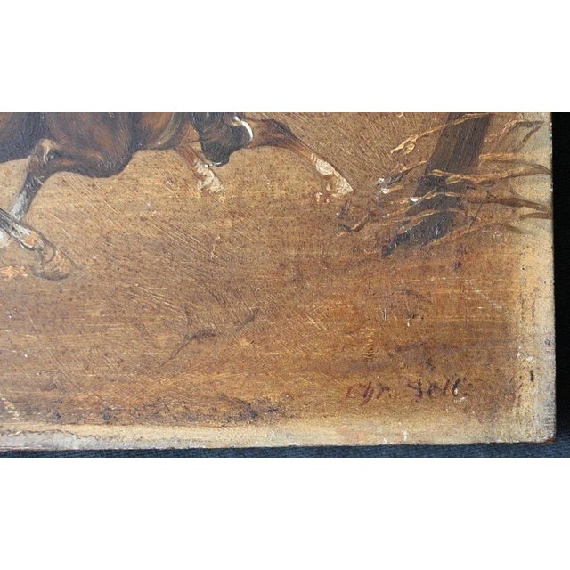 Christian Sell, German Military Scene, Painting on Panel, 19th Century For Sale - Image 5 of 8