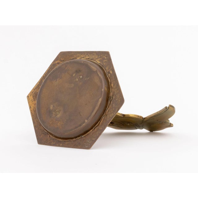 Brass Ignatius Taschner Bird Form Cigar Cutter and Ashtray, Circa 1900 For Sale - Image 8 of 8