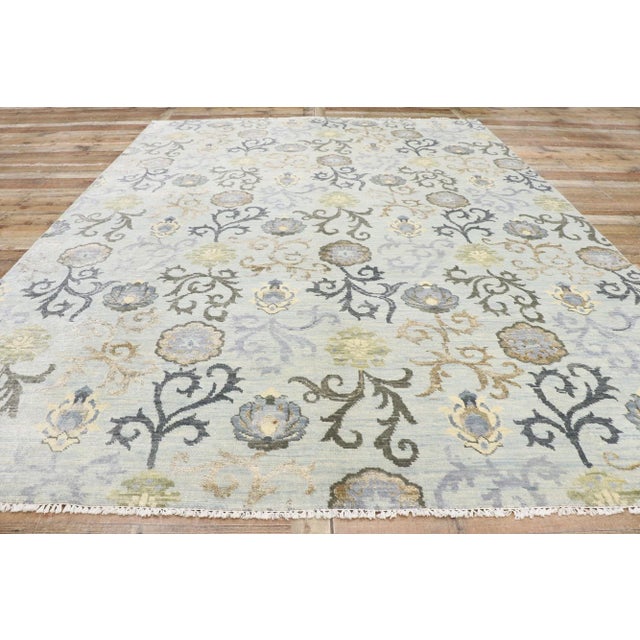 Textile Transitional Indian Rug - 09'00 X 11'10 For Sale - Image 7 of 9