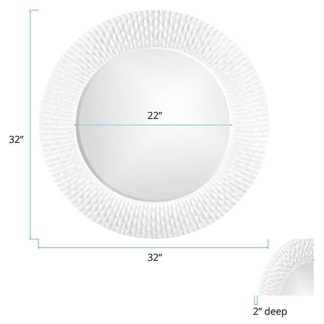 2020s Bergman Mirror - Glossy White For Sale - Image 5 of 6