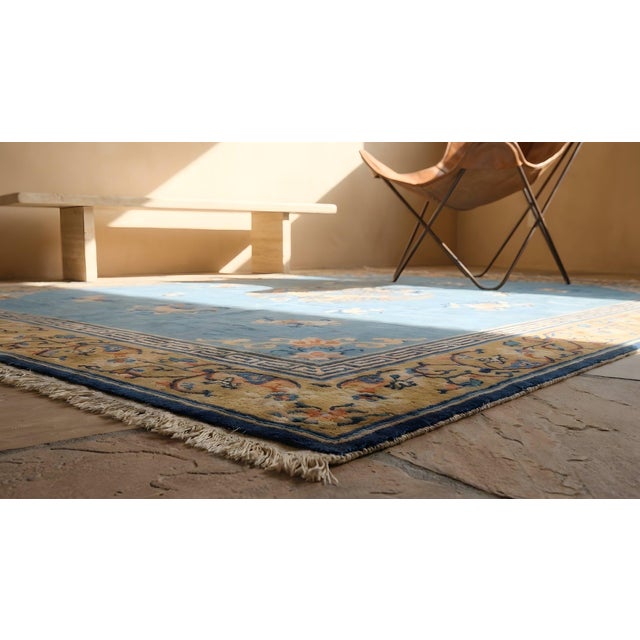 Textile Early 20th Century Chinese Peking Carpet ( 10' x 11'10" - 305 x 360 ) For Sale - Image 7 of 9