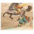Japanese Mid 20th Century Showa Era Japanese Watercolor Painting of Samurai For Sale - Image 3 of 10