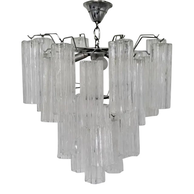 Italian Midcentury Chandelier in Style of Tronchi For Sale