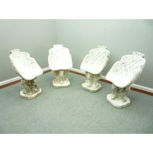 Beautiful and rare stone armchairs from 1968. First owner and bought in Spain in 1968. Ideal for garden and outdoors....