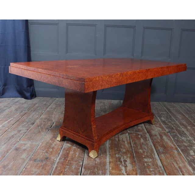 French Art Deco Dining Table in Amboyna, 1925 For Sale - Image 12 of 16
