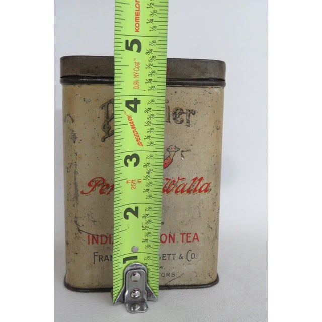 Cream Premier Perri Walla Tea Tin Box India and Ceylon Francis H Leggett and Co 4892b For Sale - Image 8 of 14