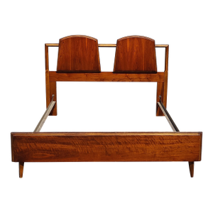 Mid 20th Century Lane Furniture Walnut Double Bed Mid Century Bedframe
