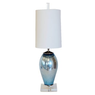 Cabo Blue Mercury Glass Lamp For Sale