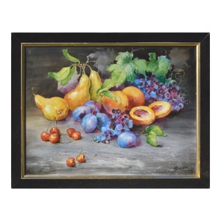 Abundant Harvest - Summer Fruit Still Life by Alzora Zaremba For Sale