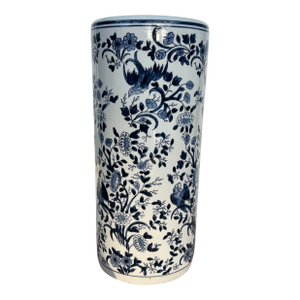 Late 20th Century Umbrella Stand Blue & White Porcelain