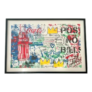 Original Signed Mr. Brainwash "Basquiat With Others" Screenprint 8/70 Ed, Framed