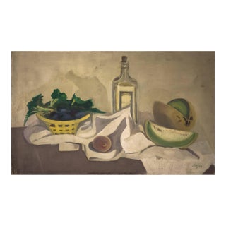 Frederick B. Serger, Czech French Fauvist Oil Painting Still Life With Melons Frederick Serger For Sale