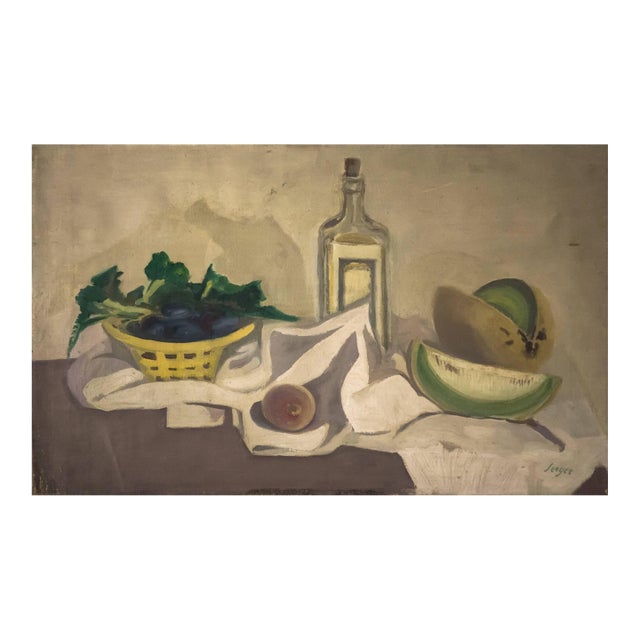 Frederick B. Serger, Czech French Fauvist Oil Painting Still Life With Melons Frederick Serger For Sale