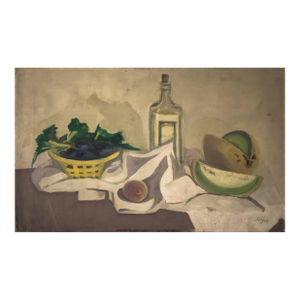 Frederick B. Serger, Czech French Fauvist Oil Painting Still Life With Melons Frederick Serger