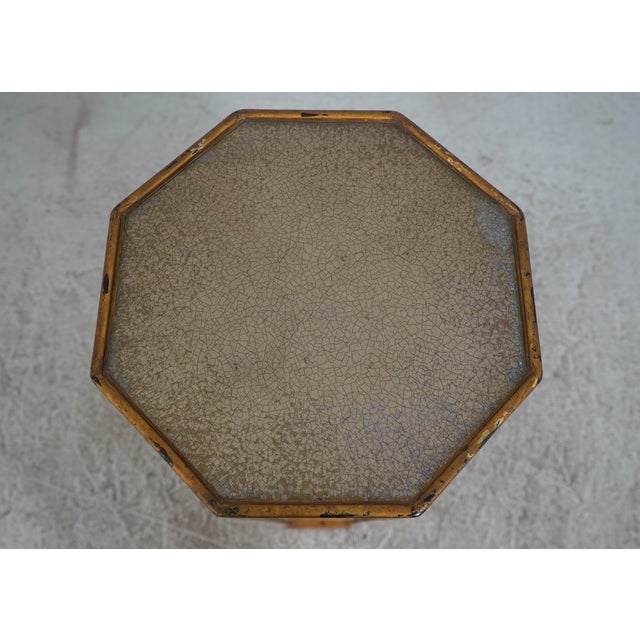 Glass Theodore Alexander Regency Style Gold Pedestal Stand For Sale - Image 7 of 8