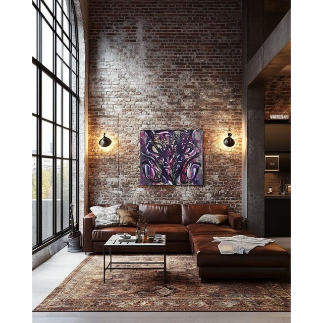 Size: 100 × 90 × 4 cm Materials: Acrylic on professional cotton canvas, 400 g/m², stretched on a wooden frame Technique:...