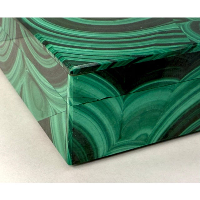 Vintage Malachite Box For Sale - Image 9 of 12