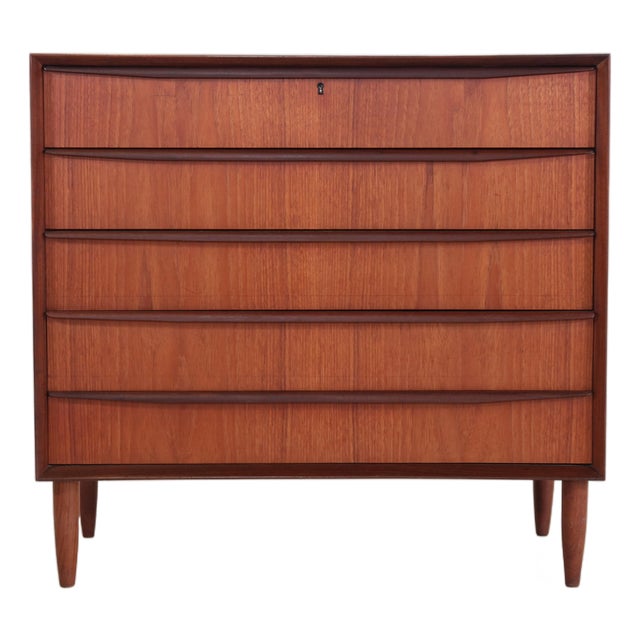 Vintage Danish Wide Teak Chest of Drawers, 1960s For Sale
