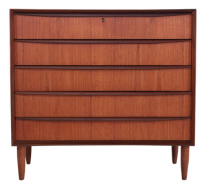 Vintage Danish Wide Teak Chest of Drawers, 1960s