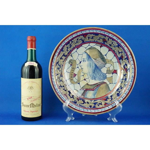 1940s Large Ceramic Plate by Enzo Remigi for Gualdo Tadino, Italy, 1940s For Sale - Image 5 of 18