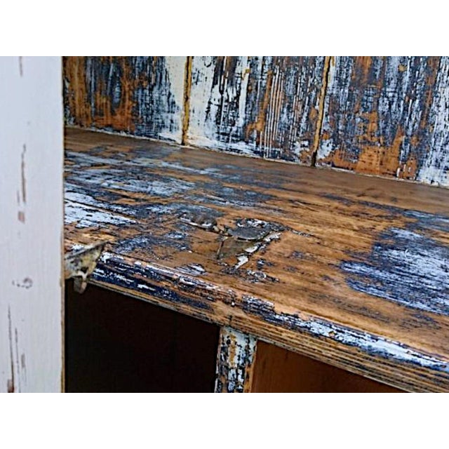 Antique Wooden Display Cabinet with Original Beveled Glass and Lived-in Patina, 1890s For Sale - Image 6 of 9