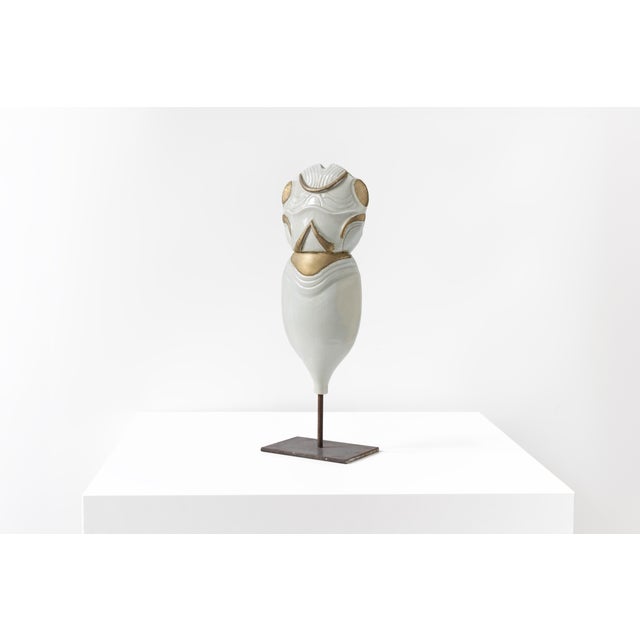 François Gueneau, French Sculpture, 20th Century, Porcelain & Metal For Sale - Image 3 of 8