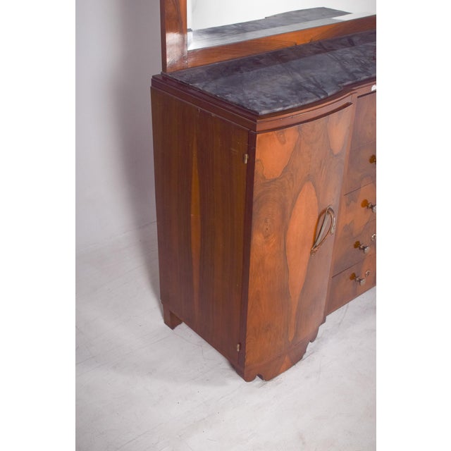 Vintage Portuguese Art Deco Mirror Sideboard, 1920 For Sale - Image 4 of 18