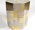 1970s Signed Paul Evans 1970s Cityscape Patchwork Chrome and Brass Octagonal Breakfast Dining Table For Sale - Image 5 of 9