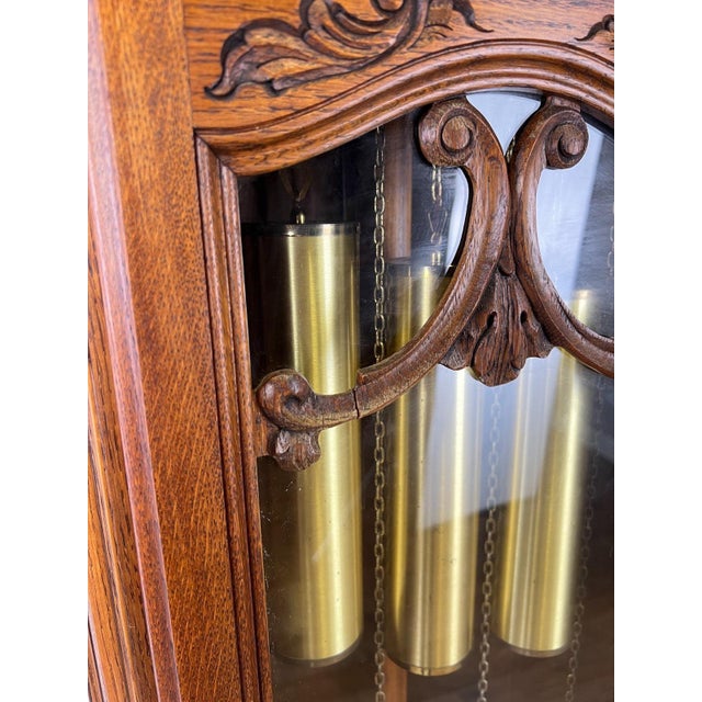 Vintage Grandfather Clock in Oak For Sale - Image 15 of 17