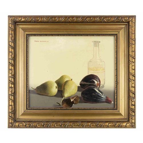 Piero Antonelli, Still Life with Peers, 1960s, Oil on Board, Framed For Sale - Image 6 of 6