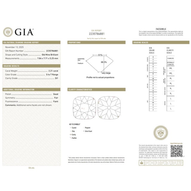 Metal Vintage Gia 2.21 Carat Old Mine Cut Diamond 18k Gold Solitaire Engagement Ring, Size 5.75 For Sale - Image 7 of 7