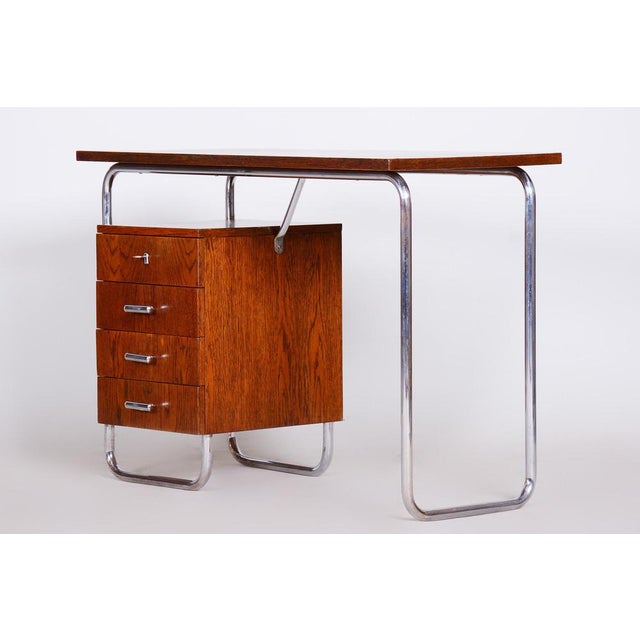 Oak Writing Desk from Robert Slezak, 1930s For Sale - Image 6 of 15