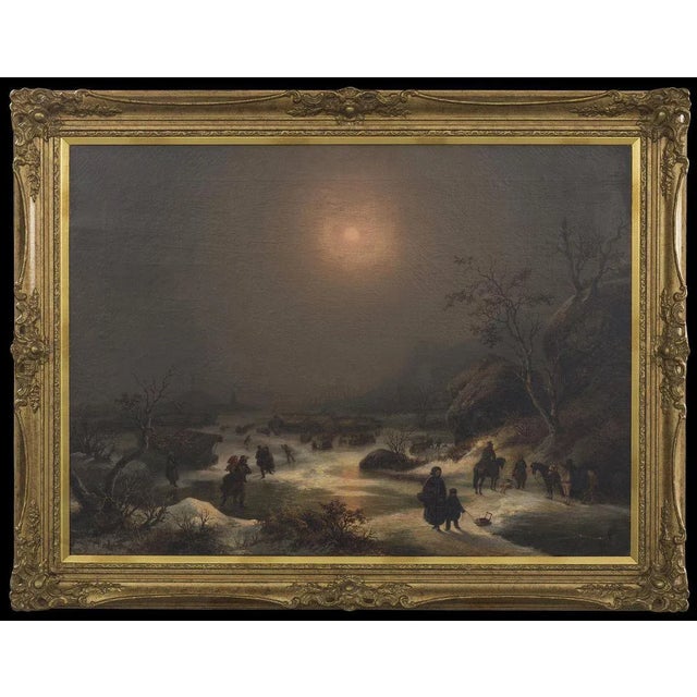 Northern Nocturnal Landscape is a colored oil painting on canvas realized by Johann Friedrich Hesse in the early XIX...