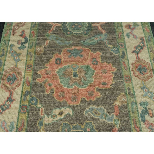 Turkish Oushak Rug 2'7" x 6'4" #20216 For Sale - Image 4 of 8