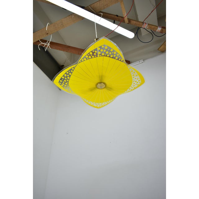 Metal Mid-Century Glass Pendant, 1960s For Sale - Image 7 of 15