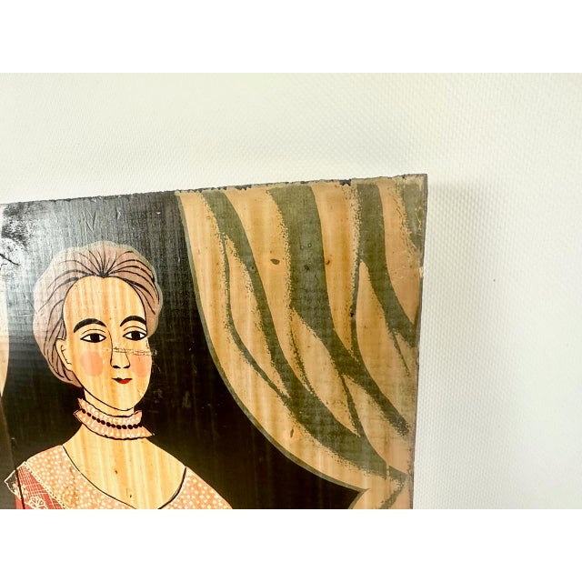George Nathan, Colonial Woman, 1960s, Painting on Board For Sale - Image 9 of 14