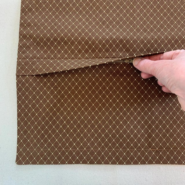 2020s P Kaufmann Waverly Brown Cream Tan Teal Botanical Jacobean Leaf Vine 18" Pillow Covers- Pair For Sale - Image 5 of 7