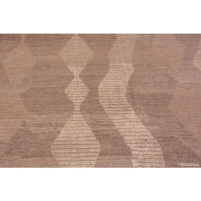 2020s Nazmiyal Collection Chic and Stylish Modern Brown Tones Area Rug For Sale - Image 5 of 8