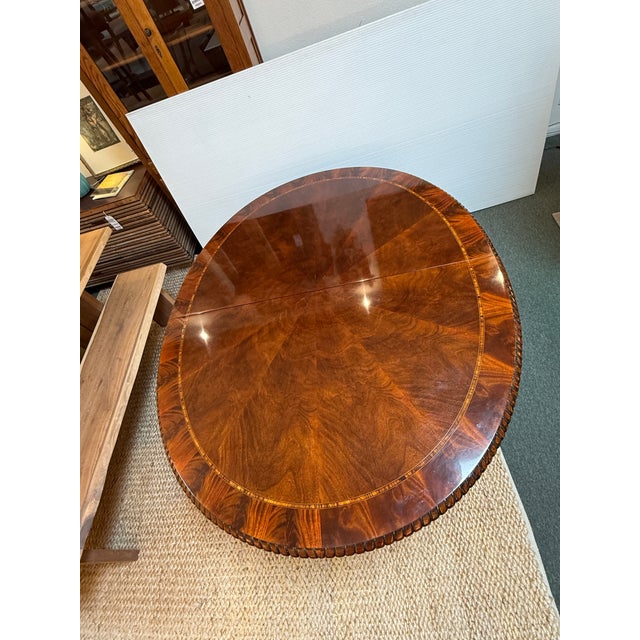 Brown Henredon Neoclassical Mahogany Extension Dining Table For Sale - Image 8 of 18