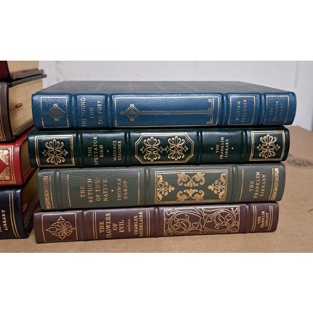 Red Franklin Library Vintage Leather Books Set of 8 For Sale - Image 8 of 9