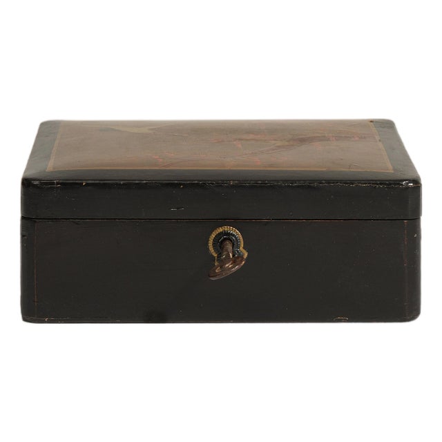 Early 20th Century China Black Lacquer Box For Sale