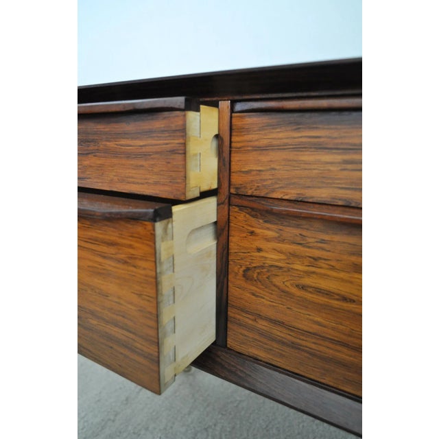 Brown Danish Modern Rosewood Sewing Table, 1960s For Sale - Image 8 of 13