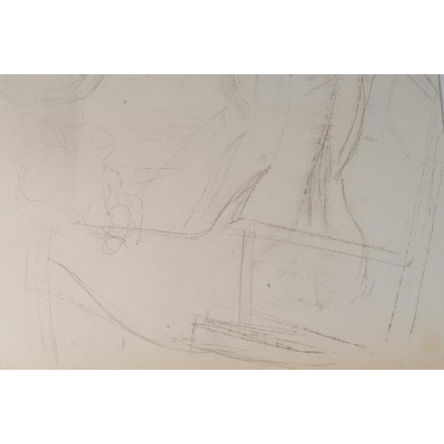 Unknown, Depicting a Young Woman Sitting, 20th Century, Drawing on Paper For Sale - Image 3 of 8