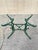 Mid 20th Century Vintage Hollywood Regency Faux Bamboo Lattice Metal Green Dining Set - 5 Pc Set For Sale - Image 5 of 12