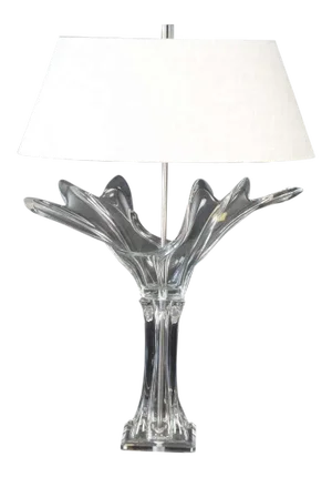 French Crystal Art Verrier Lamp