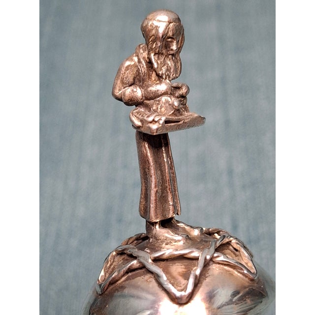 Antique 1844 Imperial Silver 84 Torah Pointer Yad, 13" Rabbi Finial For Sale - Image 9 of 18