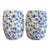 Chinoiserie Blue and White Petite Birds Porcelain Garden Stools - A Pair For Sale