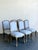 Vintage Carved Wood Dining Chairs With Blue Upholstery - Set of 6 For Sale - Image 11 of 13